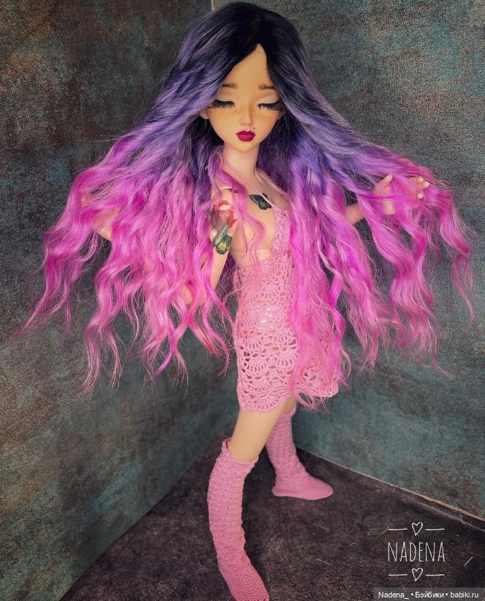 Цветные парики из козочки