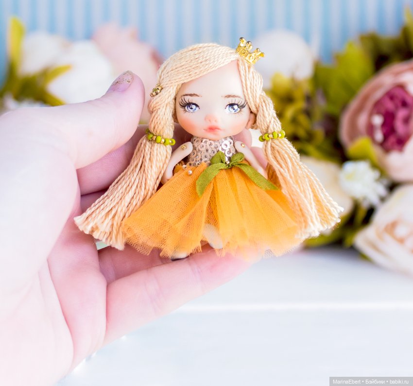 Маленькая куколка Сони — Авторские миниатюрные куклы: лепка (фото 10)