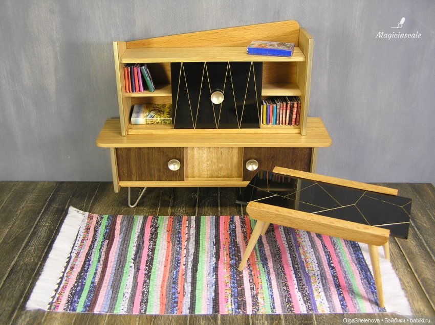 Реставрация кукольной мебели ГДР 1968 год (фото 10)