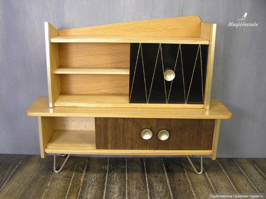 Реставрация кукольной мебели ГДР 1968 год (фото 4)