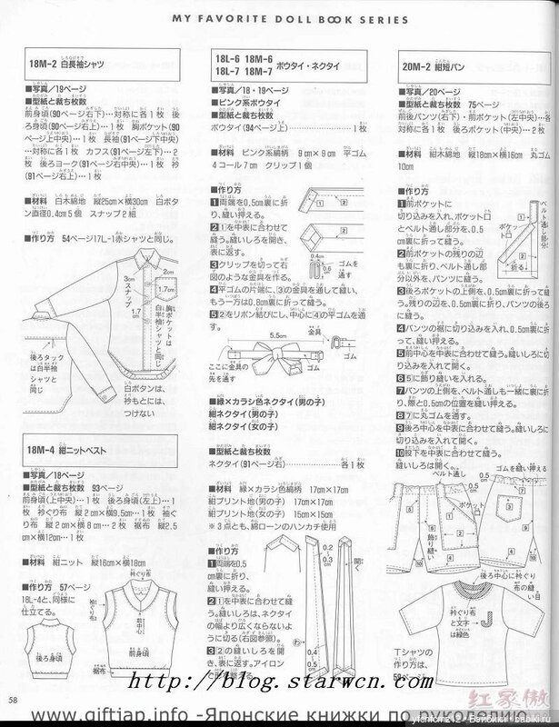Журнал с выкройками для кукол ТАКАРА и похожих часть 1