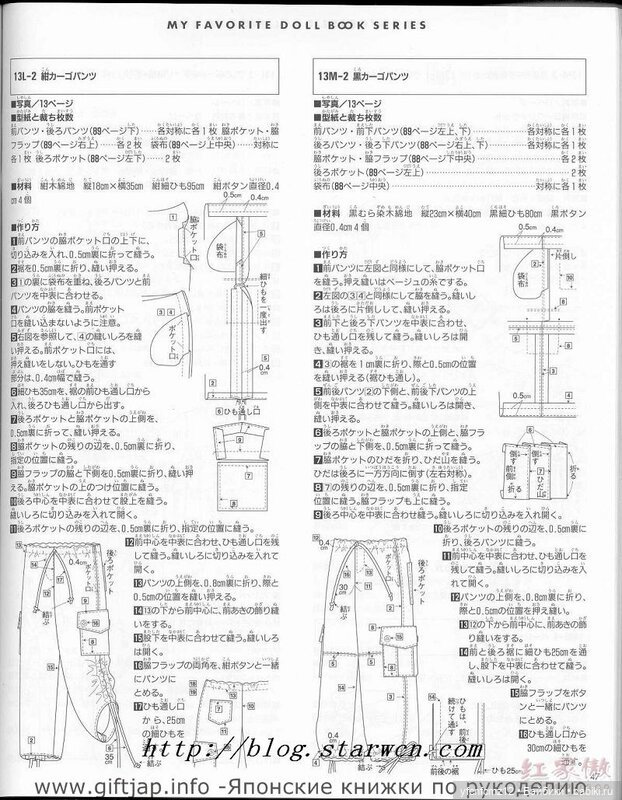Журнал с выкройками для кукол ТАКАРА и похожих часть 1