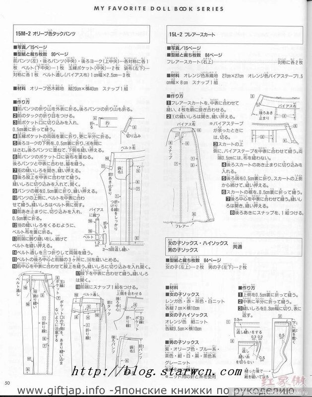 Журнал с выкройками для кукол ТАКАРА и похожих часть 1