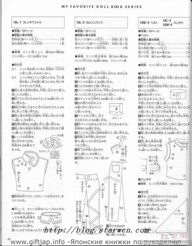 Журнал с выкройками для кукол ТАКАРА и похожих часть 1