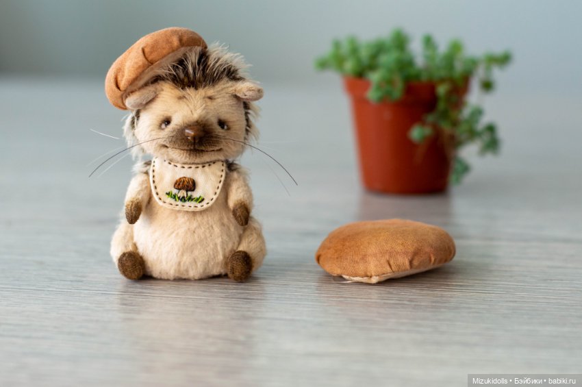 Грибные ёжики — Авторские мишки Тедди и друзья: фото (фото 6)