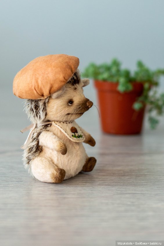 Грибные ёжики — Авторские мишки Тедди и друзья: фото (фото 4)