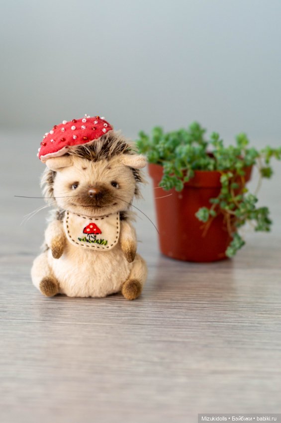 Грибные ёжики — Авторские мишки Тедди и друзья: фото