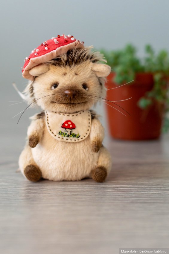 Грибные ёжики — Авторские мишки Тедди и друзья: фото (фото 9)