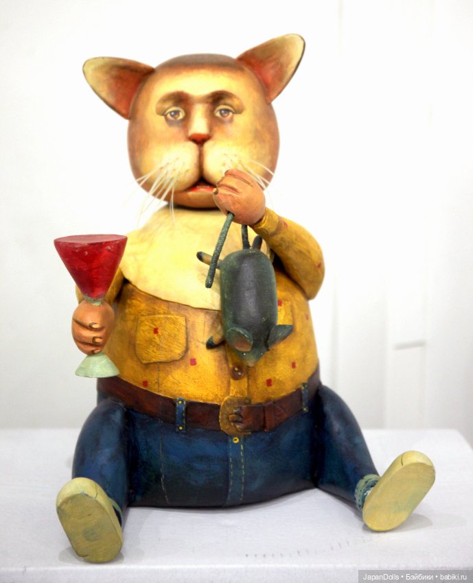 "Кот с мышкой" на выставке "Куклы с характером. Четвертая высота"