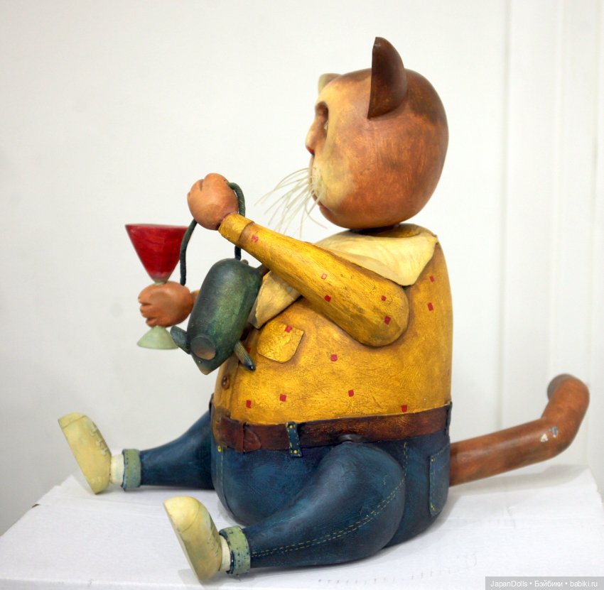 "Кот с мышкой" на выставке "Куклы с характером. Четвертая высота" (фото 6)