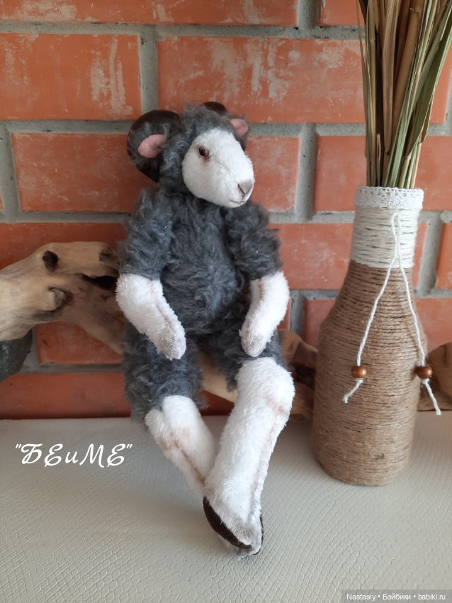 Барашенька Крутороженька — Авторские мишки Тедди и друзья: фото (фото 3)