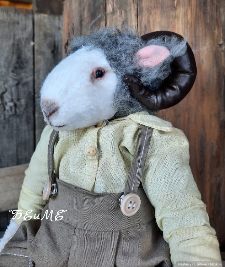 Барашенька Крутороженька — Авторские мишки Тедди и друзья: фото (фото 6)