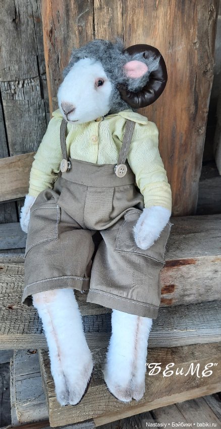 Барашенька Крутороженька — Авторские мишки Тедди и друзья: фото (фото 5)