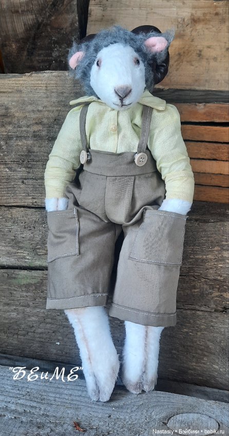 Барашенька Крутороженька — Авторские мишки Тедди и друзья: фото (фото 4)