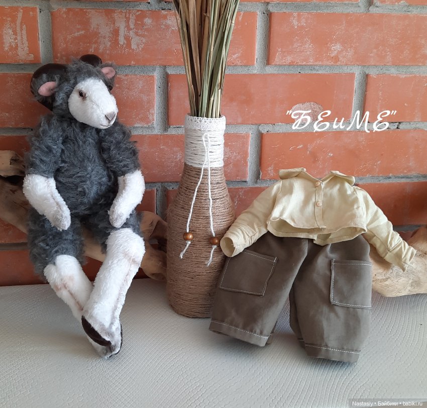 Барашенька Крутороженька — Авторские мишки Тедди и друзья: фото (фото 2)