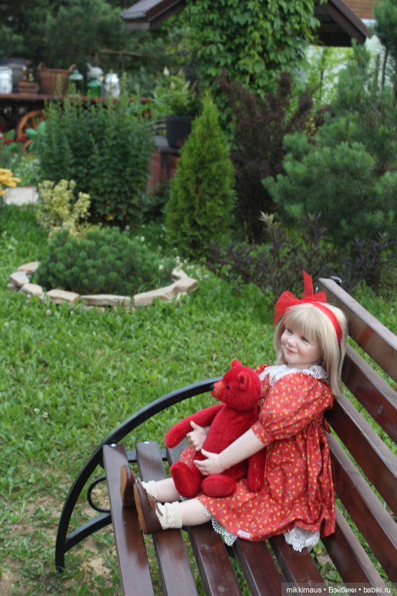 Кукла с мишкой. Мони Ingrid Grabher