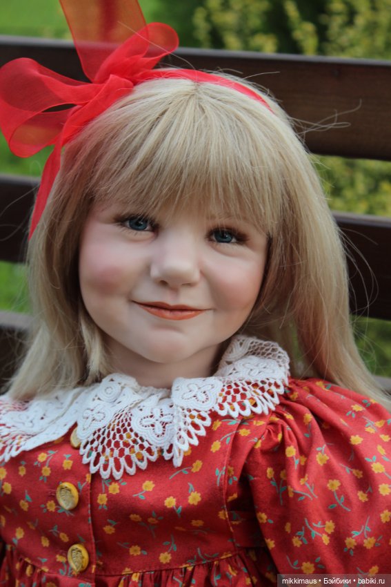 Кукла с мишкой. Мони Ingrid Grabher (фото 8)