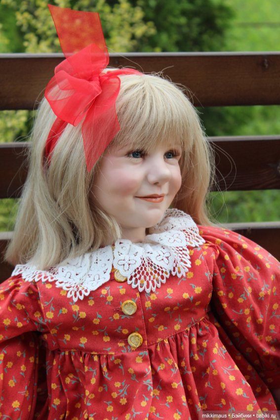 Кукла с мишкой. Мони Ingrid Grabher (фото 2)