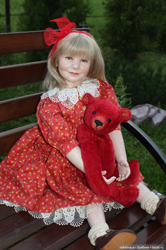 Кукла с мишкой. Мони Ingrid Grabher