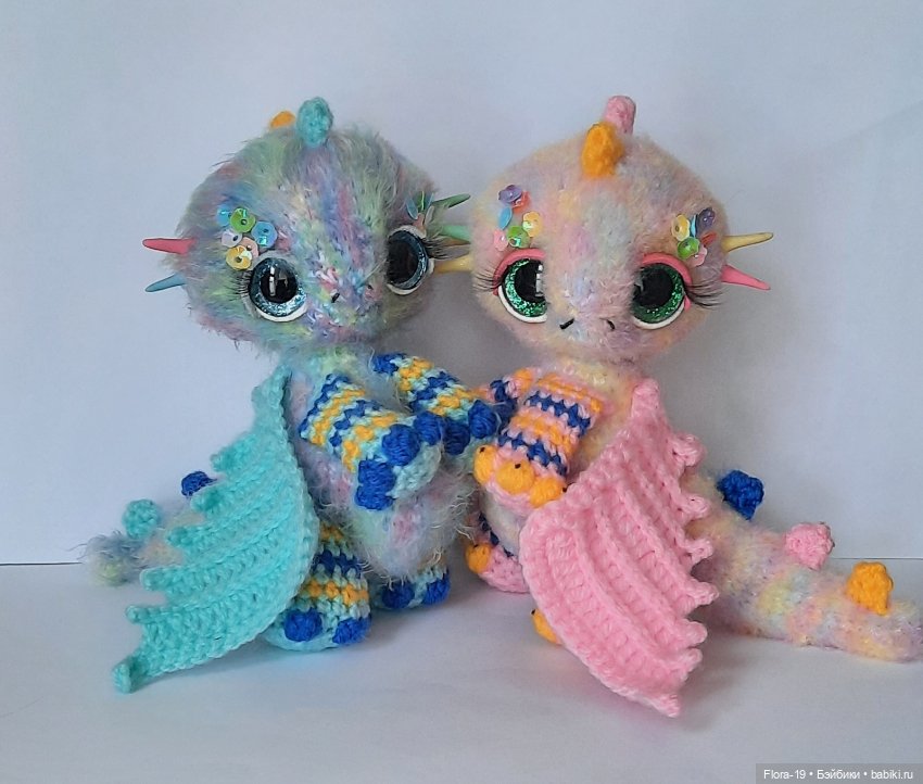 Букет из Нежных Дракош — Вязаные игрушки и амигуруми: крючком