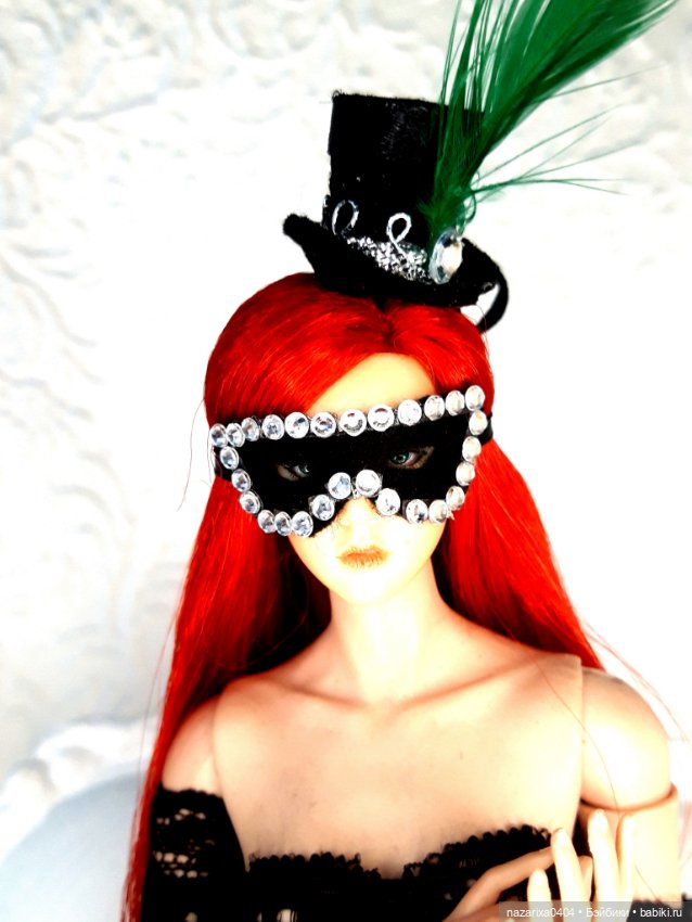 Цилиндрик и масочка — Авторские украшения и аксессуары для кукол: фото
