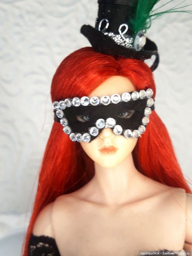 Цилиндрик и масочка — Авторские украшения и аксессуары для кукол: фото (фото 9)