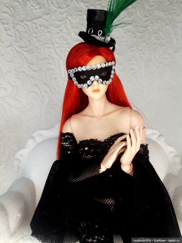 Цилиндрик и масочка — Авторские украшения и аксессуары для кукол: фото (фото 8)