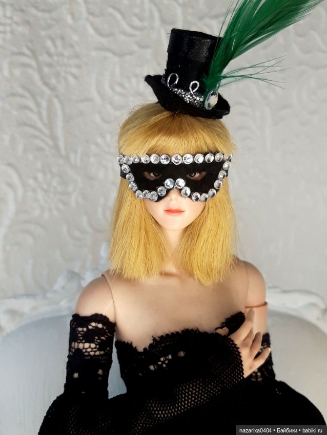 Цилиндрик и масочка — Авторские украшения и аксессуары для кукол: фото (фото 3)