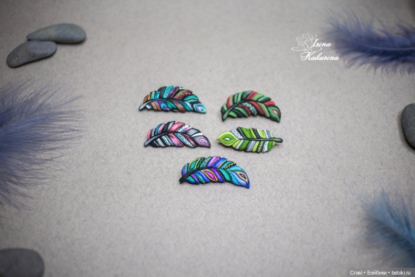 Новые брошки пёрышки — Авторские украшения и аксессуары для кукол: фото (фото 2)