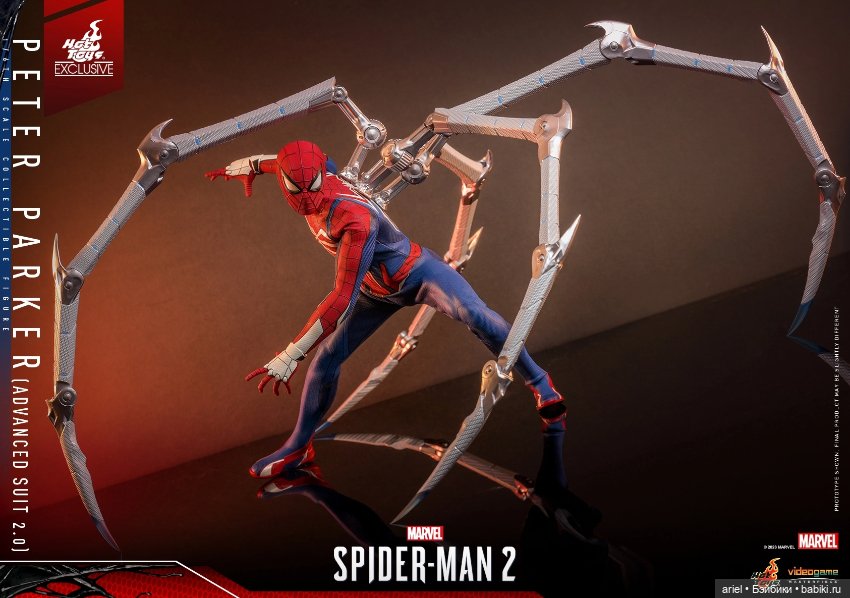 Hot Toys анонсировали эксклюзивную фигурку Питера Паркера (усовершенствованный костюм 2.0) по мотивам игры "Marvel's Spider-Man 2" (фото 8)