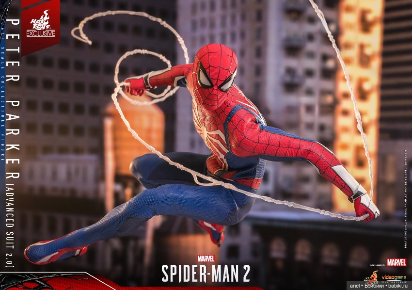 Hot Toys анонсировали эксклюзивную фигурку Питера Паркера (усовершенствованный костюм 2.0) по мотивам игры "Marvel's Spider-Man 2" (фото 5)