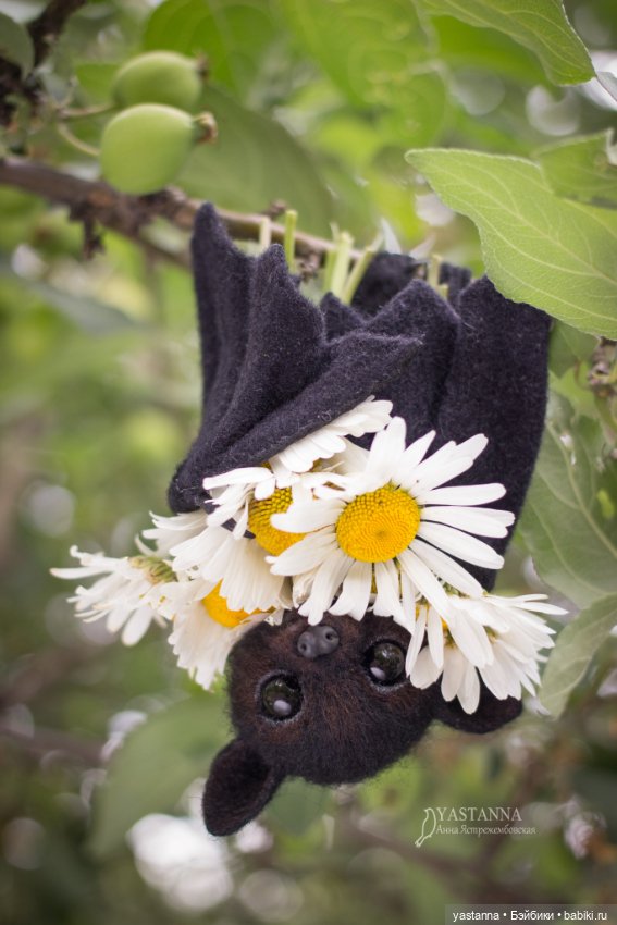 Летучий лисенок — Валяные игрушки из шерсти: сухое валяние