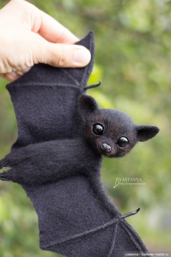 Летучий лисенок — Валяные игрушки из шерсти: сухое валяние (фото 6)
