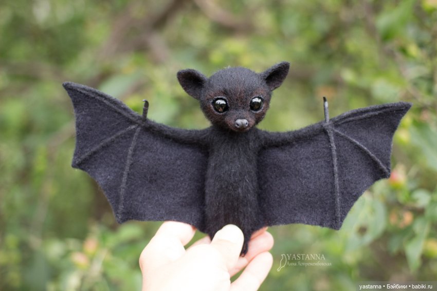 Летучий лисенок — Валяные игрушки из шерсти: сухое валяние (фото 9)