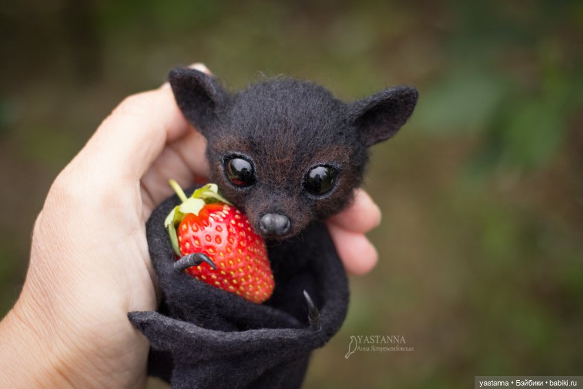 Летучий лисенок — Валяные игрушки из шерсти: сухое валяние