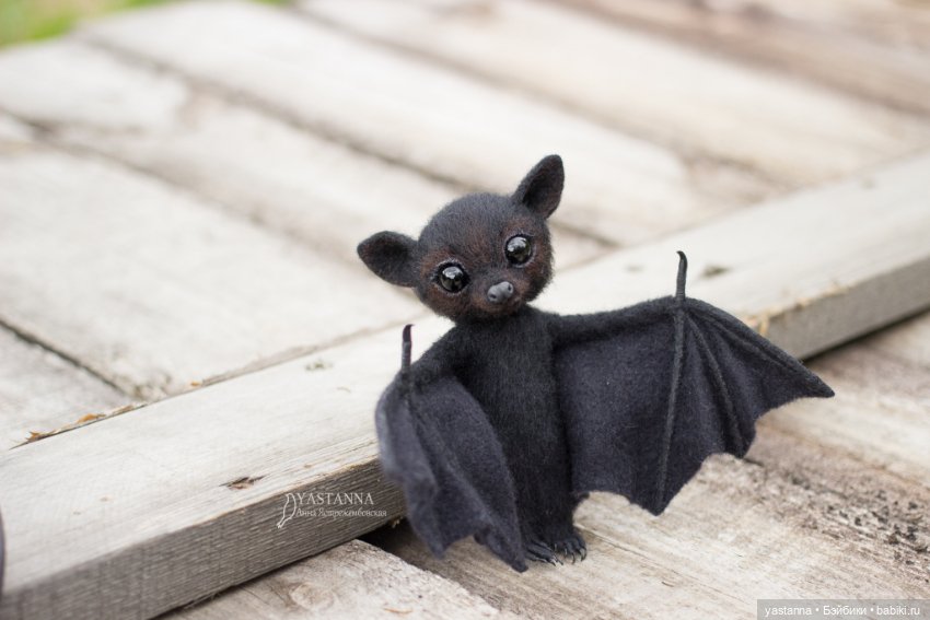 Летучий лисенок — Валяные игрушки из шерсти: сухое валяние