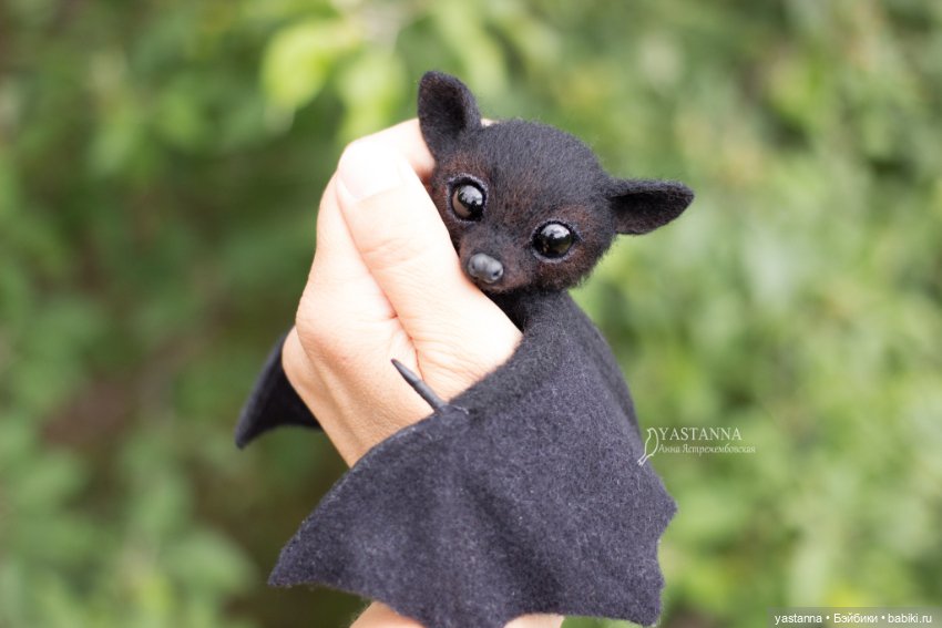 Летучий лисенок — Валяные игрушки из шерсти: сухое валяние (фото 4)