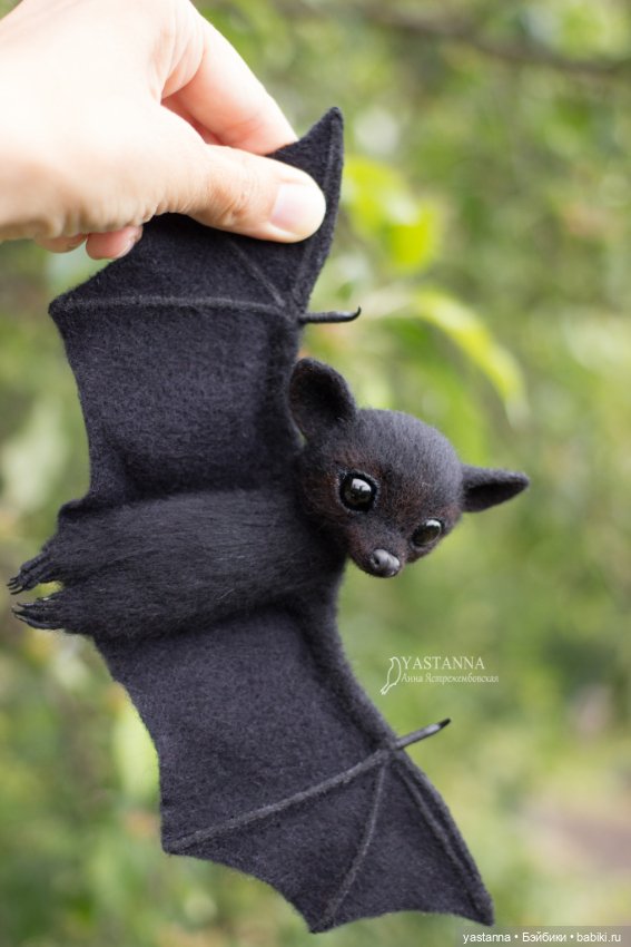 Летучий лисенок — Валяные игрушки из шерсти: сухое валяние (фото 7)