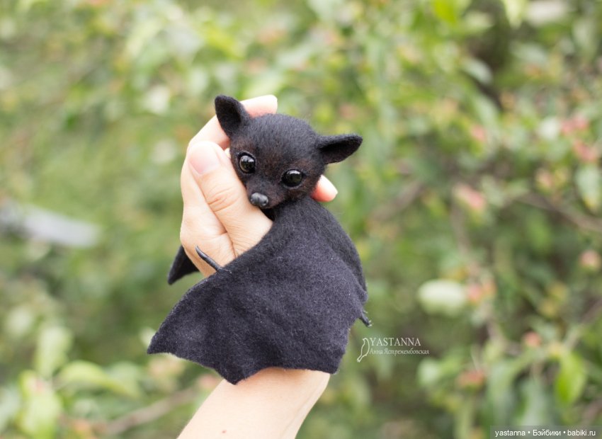 Летучий лисенок — Валяные игрушки из шерсти: сухое валяние (фото 3)