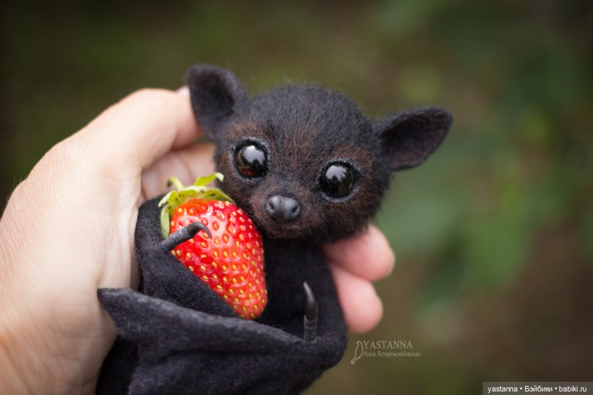 Летучий лисенок — Валяные игрушки из шерсти: сухое валяние