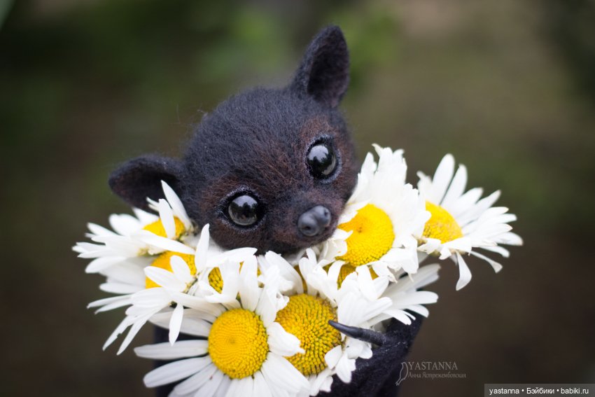 Летучий лисенок — Валяные игрушки из шерсти: сухое валяние