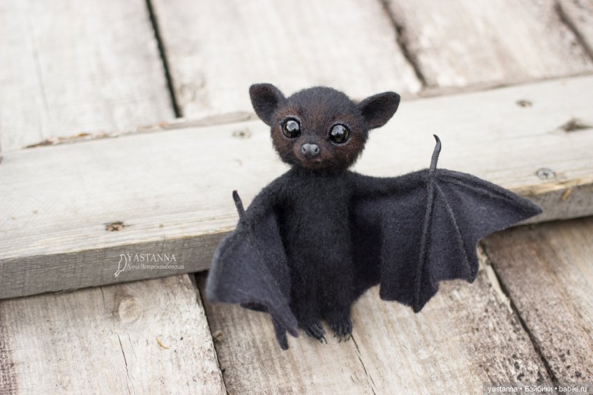 Летучий лисенок — Валяные игрушки из шерсти: сухое валяние (фото 10)