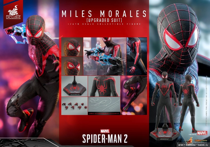 Hot Toys анонсировали эксклюзивную фигурку Майлза Моралеса (в обновлённом костюме) по мотивам игры "Marvel's Spider-Man 2" (фото 10)