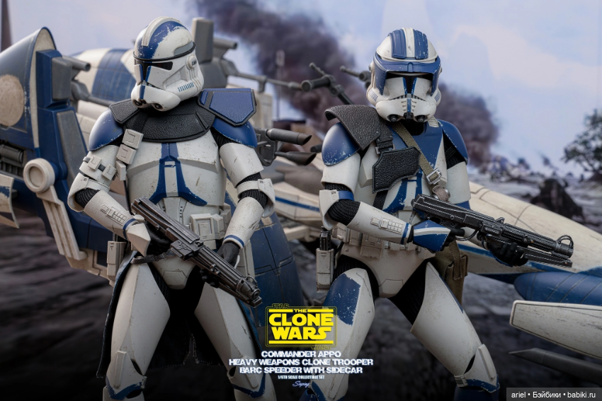 В Гонконге состоялся релиз набора фигурок коммандера CC-1119 Эппо и BARC-спидера и сета из фигурки тяжёлого пехотинца и BARC-спидера от Hot Toys