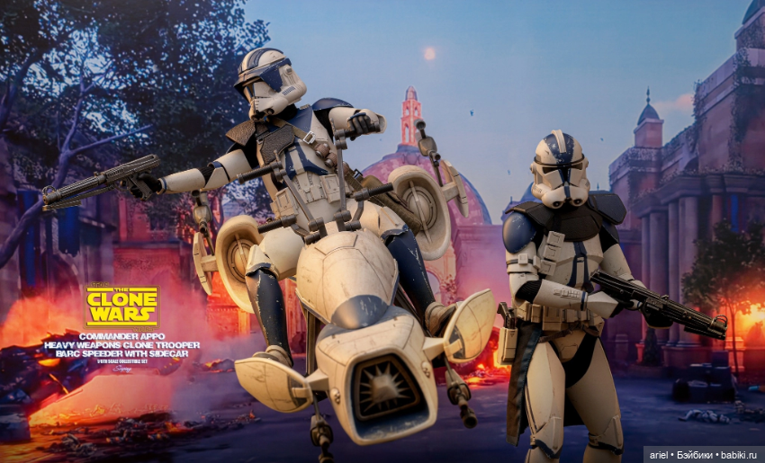 В Гонконге состоялся релиз набора фигурок коммандера CC-1119 Эппо и BARC-спидера и сета из фигурки тяжёлого пехотинца и BARC-спидера от Hot Toys (фото 2)