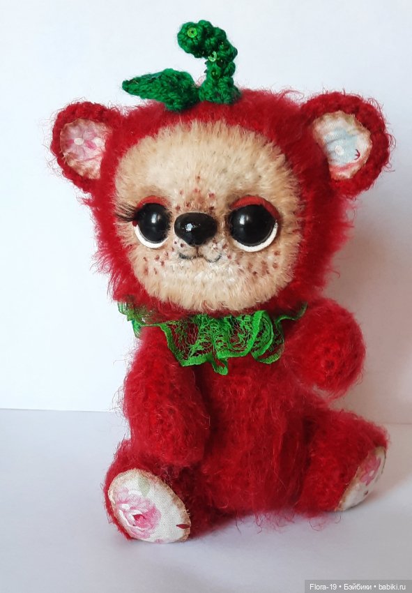 Мишка CHERRY — Вязаные игрушки и амигуруми: крючком