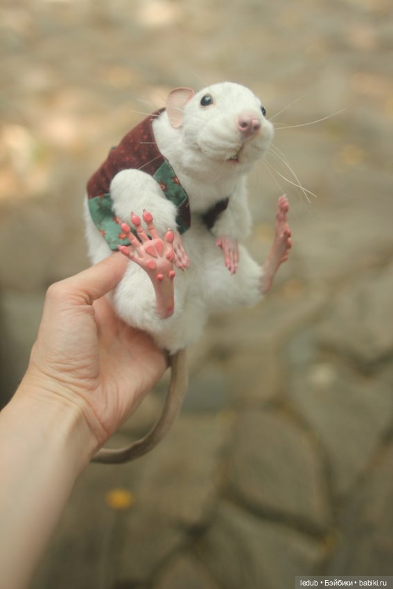 Его крысейшество — Игрушки в смешанной технике (мех и глина): Арт (фото 3)