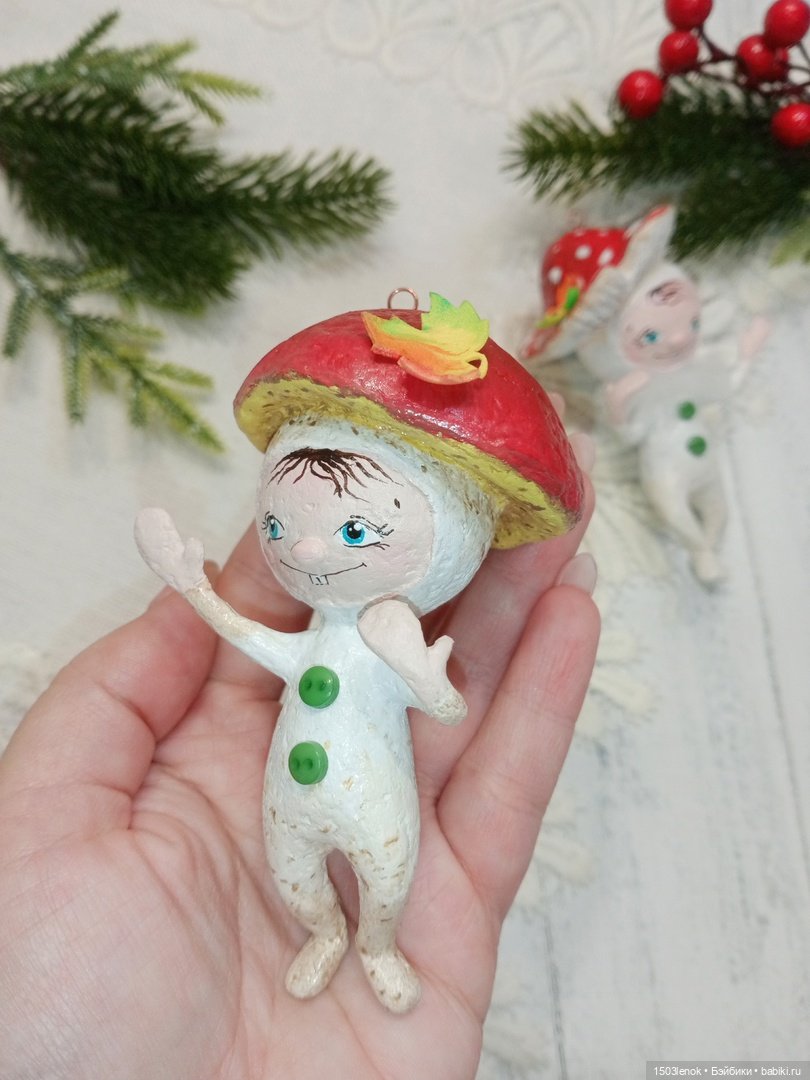 Грибная пора — Лепка авторских игрушек и папье (фото 7)