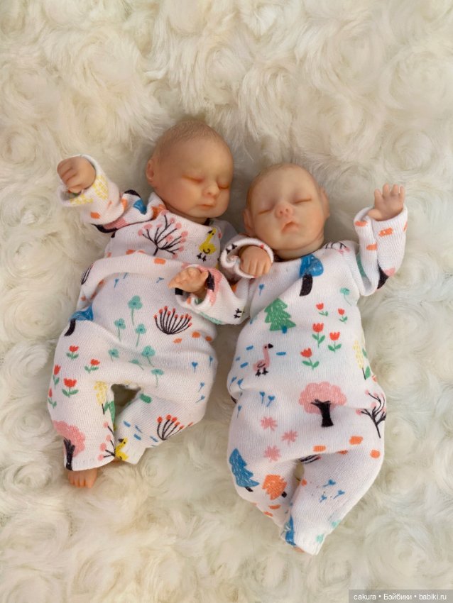 Двойня 👼👼 — Авторские миниатюрные куклы: лепка