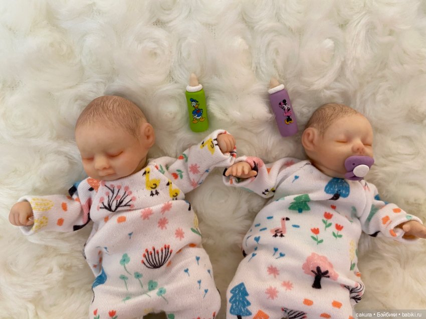 Двойня 👼👼 — Авторские миниатюрные куклы: лепка (фото 4)